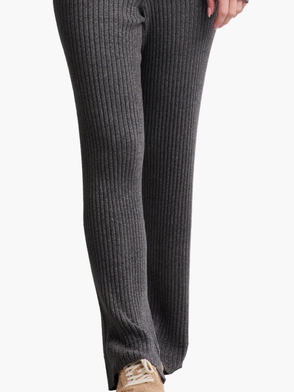 Barefoot Dreams cozy chic Ribbed Knit Joggers in Charcoal
